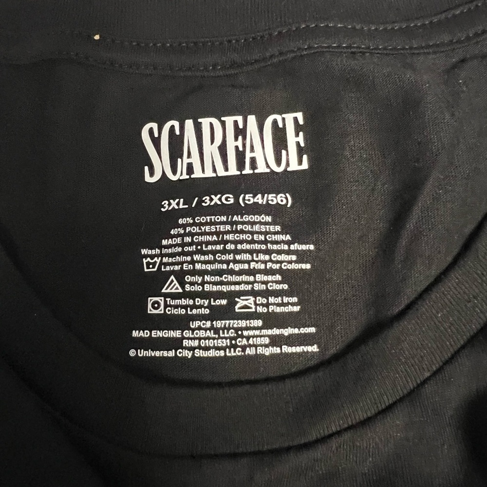 Scarface Black Graphic T-Shirt - Picture 2 of 5
